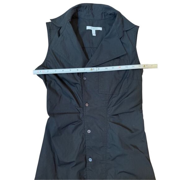 Derek Lam 10 Crosby Satina Sleeveless Shirtdress in Black Sz 2 - Picture 7 of 14